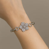 Zircon Bracelet-53 (Silver)